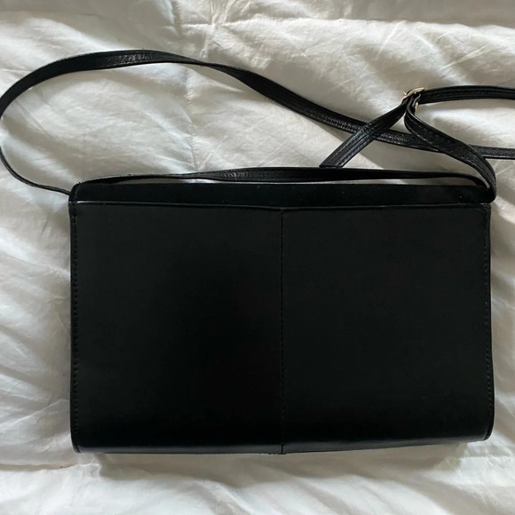 VINTAGE Sant’ Andrea Black Envelope Clutch Purse *boutique* - Picture 9 of 12